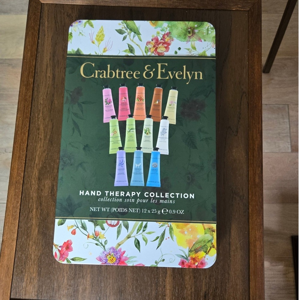 Crabtree & Evelyn Hand Therapy Collection NEW Set 12 x 0.9oz Floral Tin